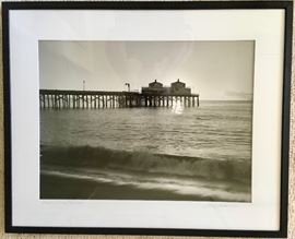 "Malibu Pier", photo, signed by photographer.