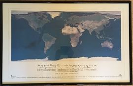 Global Environment Commemorative Poster signed by Al Gore.