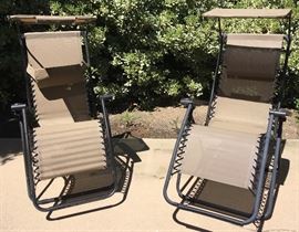 Loungers with sunshades