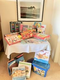 Games, toys and art supplies... 