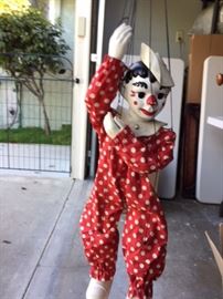 Vintage marionette clown puppet