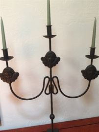 Pair of fabulous iron candle holders