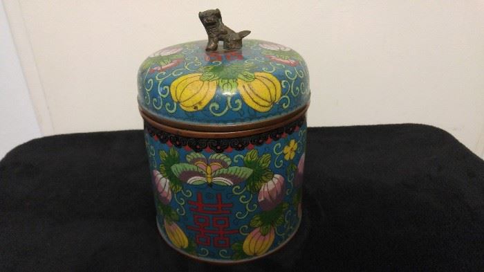 Antique Cloisonne Humidor