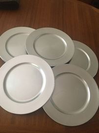 Silver charger plates