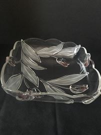 Etched glass platter