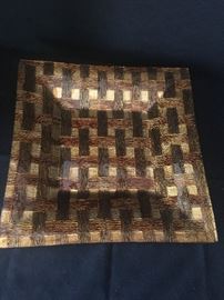 Custom glass serving plate