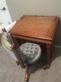 Captain's desk and chair