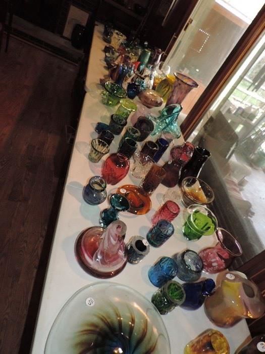 THERE ARE TABLES OF HANDMADE GLASS IN THIS SALE...MOST ARE UNDER $20...each !