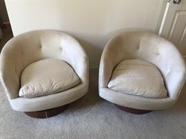 Barrelback chairs  front view  both