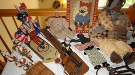 Black Americana, dolls, pupetts, Marionettes, books and more.