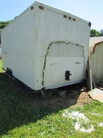 Trailer used for storage, doesn't have wheels...it is for sale