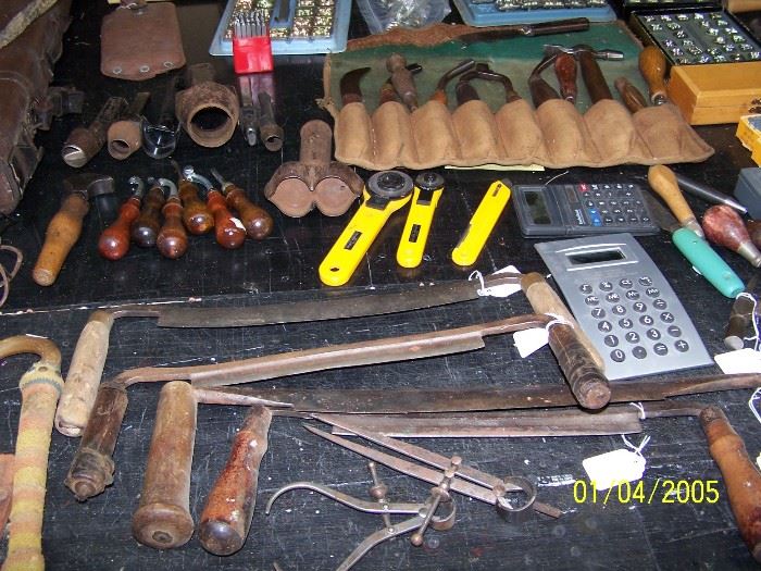 leather working tools - garage shop