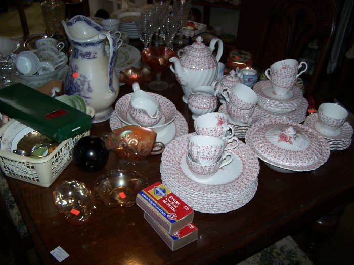 ONE OF THE CHINA SETS & OTHER SMALLS