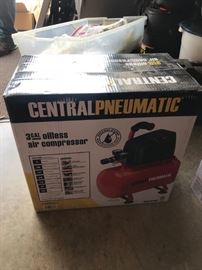 
#57 Central Pneumatic 3 gal. air compressor
$40
