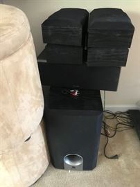 
#26 Onkyo SKW-540 Powered Subwoofer plus center and 4 speakers
$175
