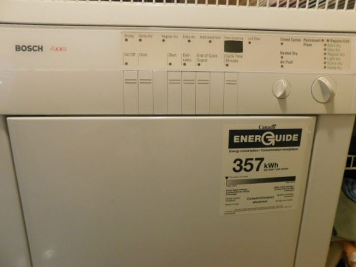 Bosch  AXXIS  stackable washer and dryer 