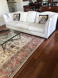 Bernhardt sofa, outstanding rug, vintage La Barge coffee table 
