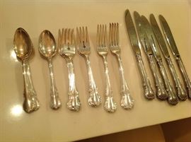 Towle Sterling Silver Set - 30 pieces - 878 grams plus weighted sterling knives - 405 grams.  $ 575.00