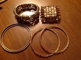 Gold, Silver, Honora Pearls and Costume Jewelry
