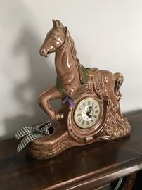vintage horse clock