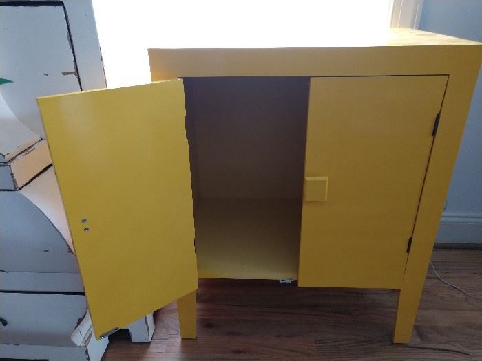 Small Yellow 2 door cabinet