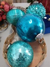 Large Heavy Metallic Christmas Ornaments