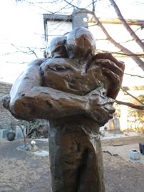 Lot# 103                                                                                                                         Bronze Sculpture by Linda Prokop                               "Embrace"  measures 48 inches tall