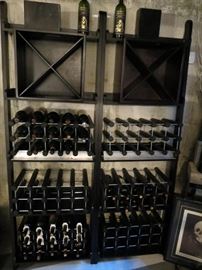 Lot# 121                                                                                               There are six of these wonderful wood wine shelves each measures 25 X 12 X 76         each $ 200.00