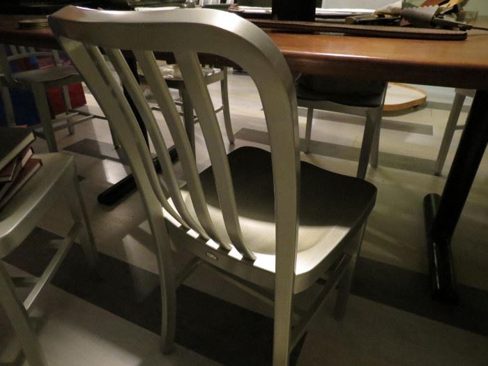 Lot# 131                                                                                                                          6 Clevland Aluminium Dining Chair With Silver Finish                                     $ 75 each