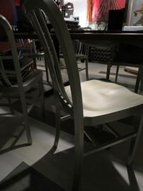 Lot# 131                                                                                                                          6 Clevland Aluminium Dining Chair With Silver Finish                                     $ 75 each