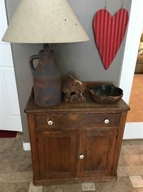 Side table and decor 