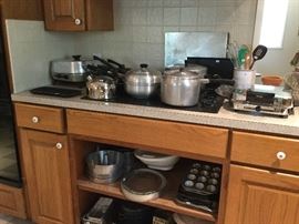 Kitchen with Cast Iron Pans