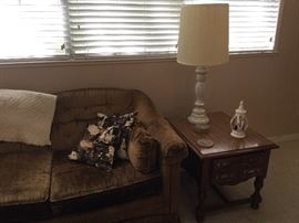 Sofa, Side Tables, Lamps