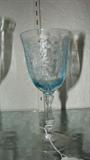 Blue Fostoria Navarre Glassware