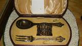 Antique Sterling Fork, Spoon and Napkin Ring