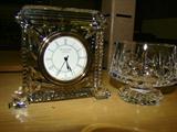 Waterford Clock and Candy Dish