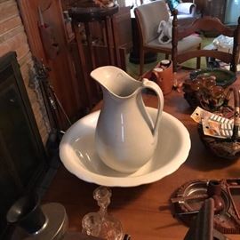 Vintage Pitcher AND Bowl.  Great set.