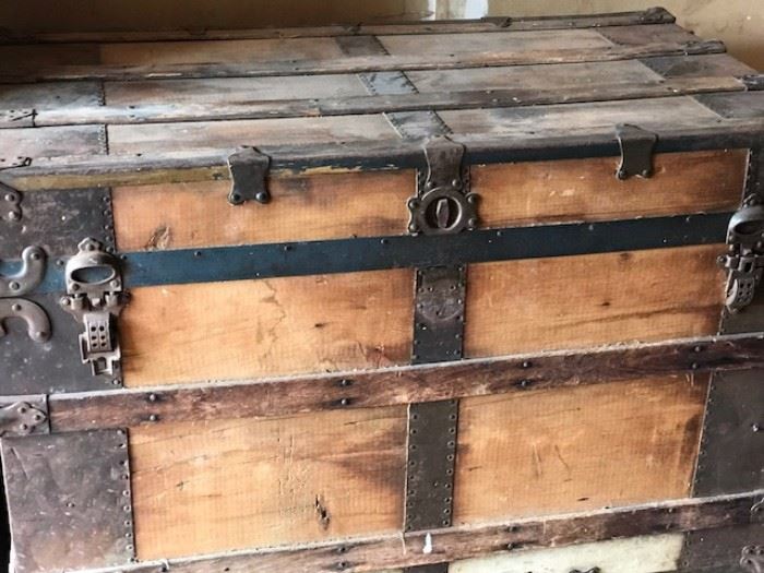 Antique steamer trunk