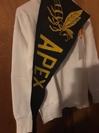 Vintage Apex sweat shirt and pennant