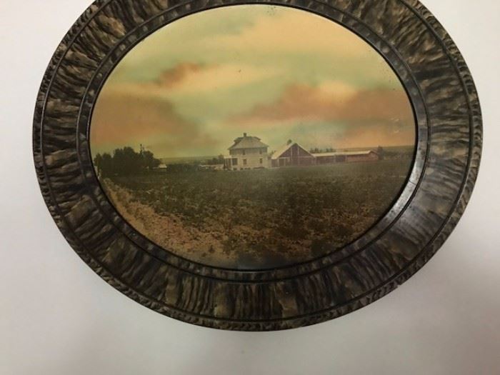 Antique farm landscape in a fantastic frame.