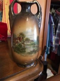 Antique transferware vase.