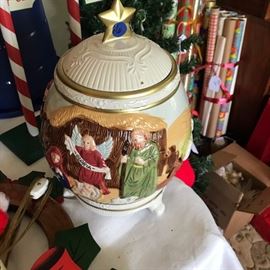 Christmas cookie jar.