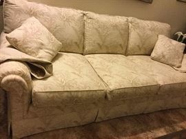 Sofa with nice details, no wear, wheat pattern neutral fabric would work with many styles