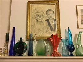 Fun glassware, pic of our piano man on a happy day 