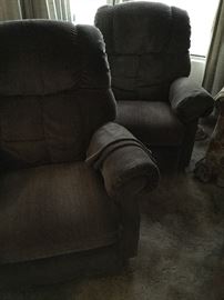 Pair recliners, sold individually, good condition and clean