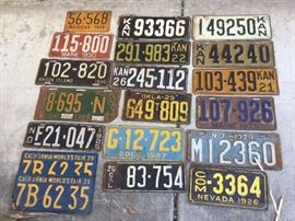 Antique license plates