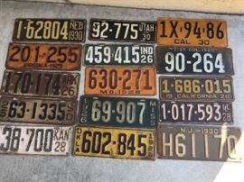 Vintage license plates
