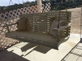 Wood slate porch swing solid fun, incudds hardware, you remove