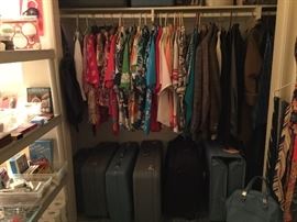 Men’s clothing, fun shirts, vintage luggage