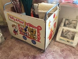 Tote a toy rolling bin vintage fun
